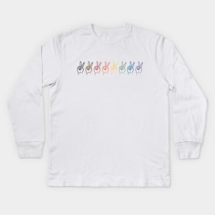 Subtle Pride Lgbt Pride Peace LGBTQ gift Kids Long Sleeve T-Shirt